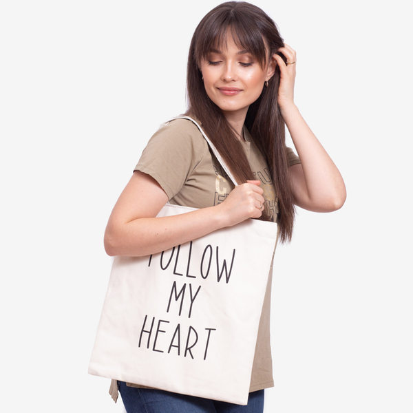 Sac en tissu blanc avec inscription - Accessoires