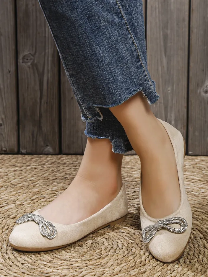 Royalfashion Chaussures ballerines pour femmes avec un nœud Ofelna