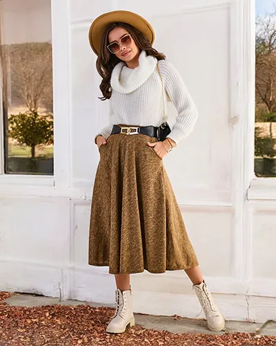 Jupe midi pour femmes de Royalfashion