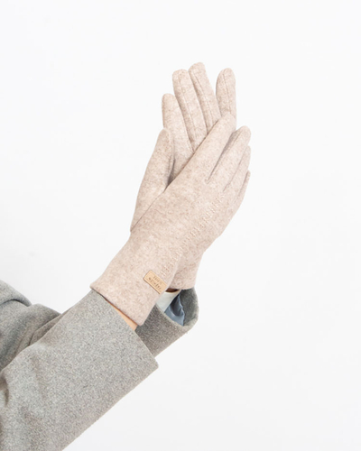 Royalfashion Gants en tissu beige pour femme