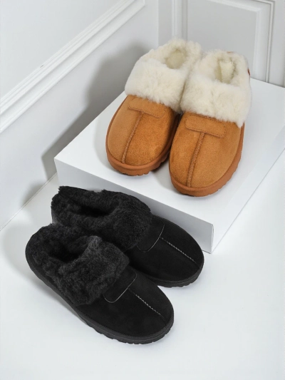 Bottes courtes style bottes de neige pour femmes avec fourrure Velour Fang