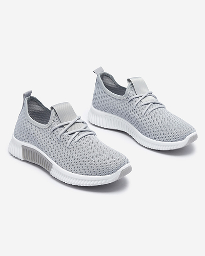 Gris chaussures de sport en tissu pour femmes Vobbu- Footwear