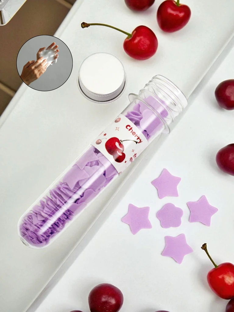 Royalfashion Savon papier pour le voyage avec étoiles Cerise