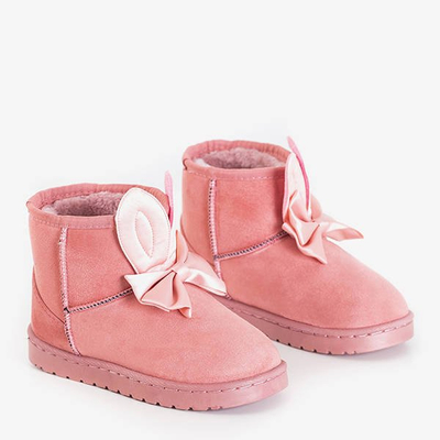 Bottes de neige pour enfants rose foncé avec décorations Meri - Footwear