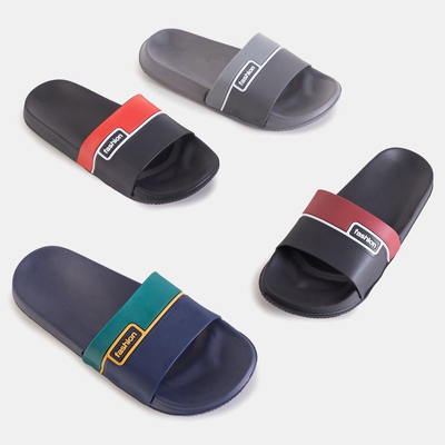 Chaussons pour homme en caoutchouc bleu marine avec ceinture verte Maxon - Footwear