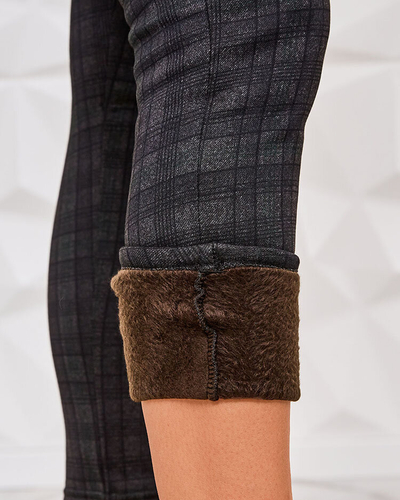 Royalfashion Pantalon teggings à carreaux isolé pour femme