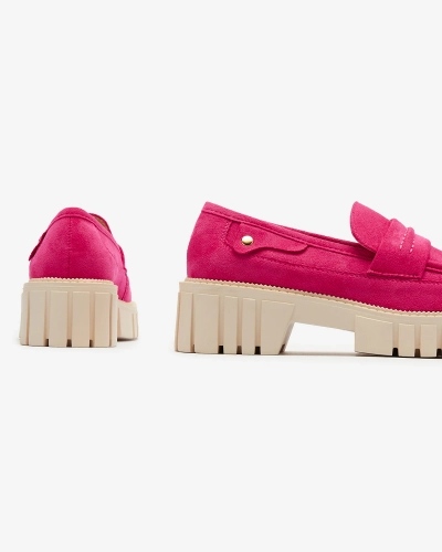 Royalfashion Eco suede fuchsia mocassins pour femmes Siherta