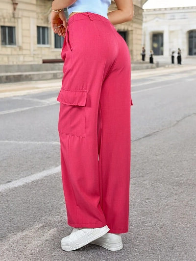 Royalfashion Pantalon large pour femme avec poches