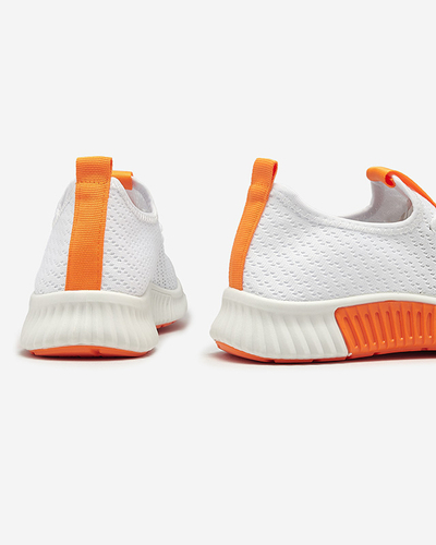Chaussures de sport blanches pour femmes avec inserts orange Kedeti - Footwear