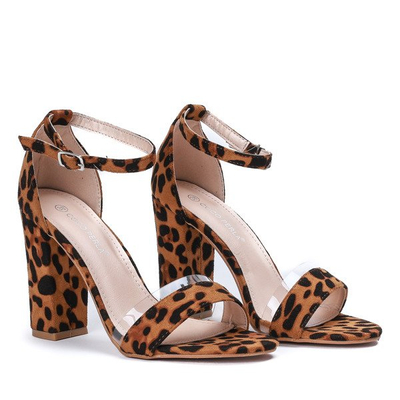 Sandales sur poteau avec imprimé léopard Osane - Footwear