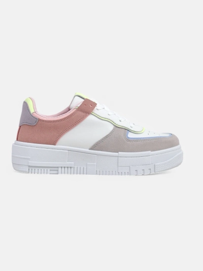 Sneakers pour femmes Hypatia Pastello gris clair cuir écologique printemps 4cm