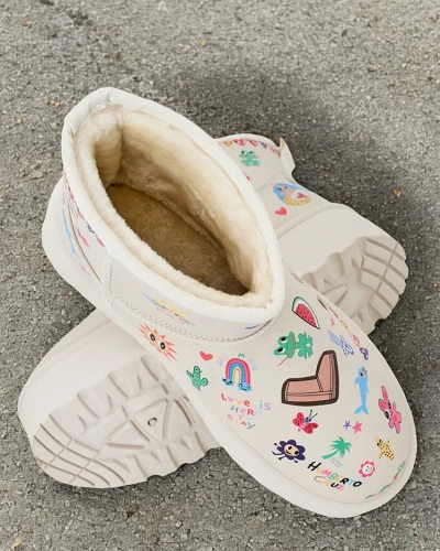 Royalfashion Des bottes de neige courtes pour femmes avec des autocollants Hanaga