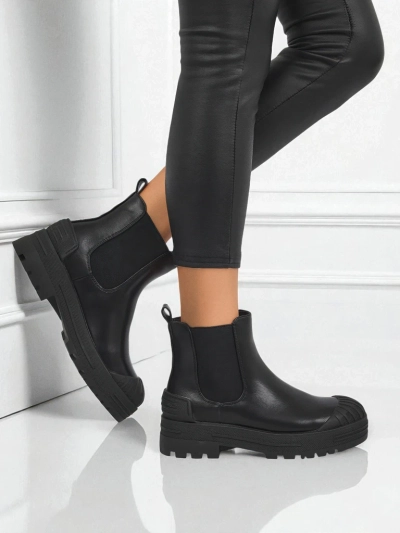 Bottines plateforme en cuir écologique Amber Veil