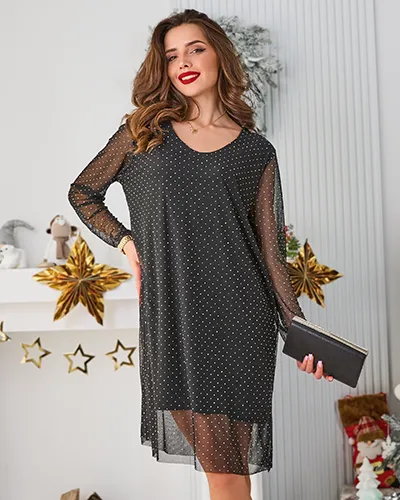 Robe classique pour femme Royalfashion, longueur genou