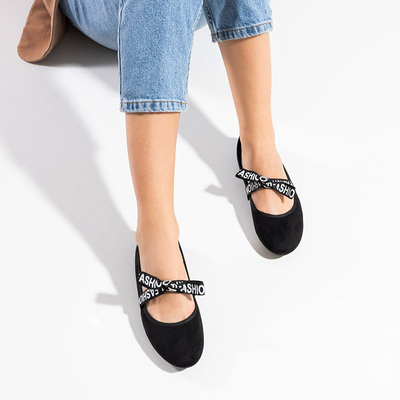 Ballerines femme éco-suède noir Cybele - Chaussures