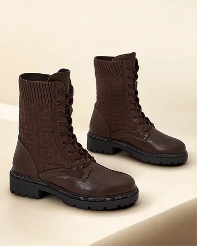 Royalfashion Bottines à lacets pour femmes Gordell