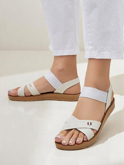 Sandales à brides élastiques pour femme Royalfashion Zerefis