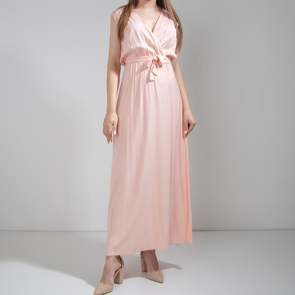 Maxi robe rose pour femme - Vêtements