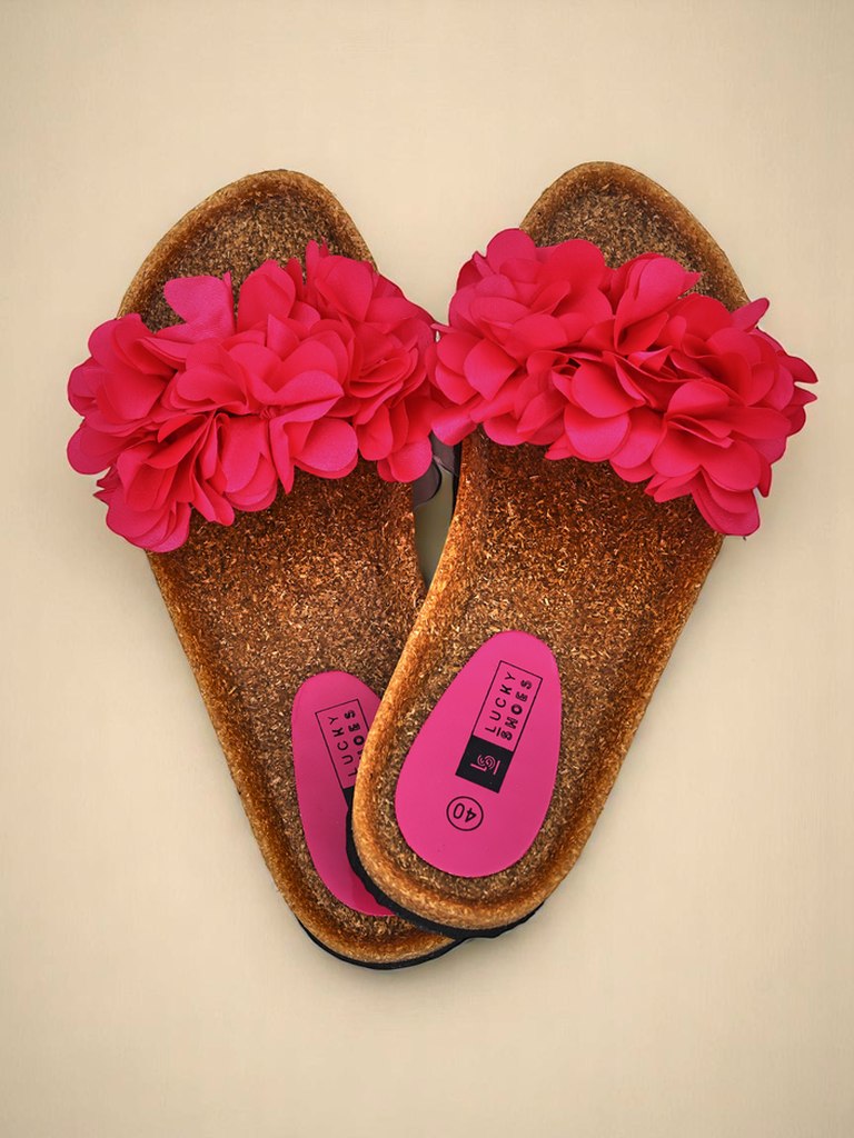 Royalfashion Claquettes pour femmes avec fleurs Flora Soft