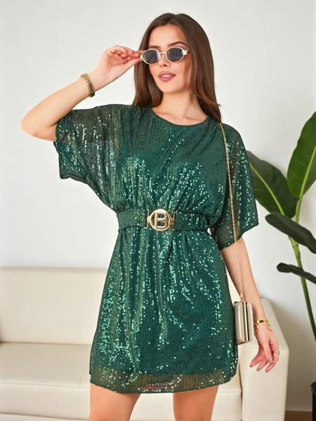 Robe pour femme de mode royale avec des paillettes