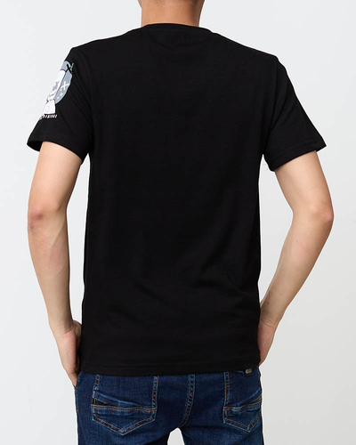 T-shirt imprimé noir pour homme - Vêtements