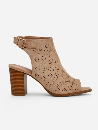 Royalfashion Sandales à talon bloc découpé pour femmes Abetle