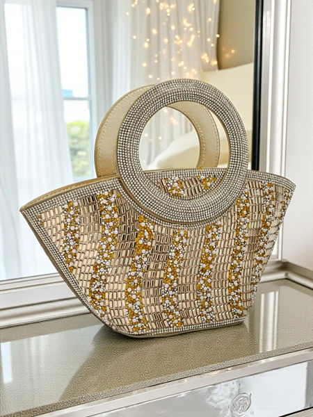 Petit sac à main pour femmes avec des zircons Sparkle Queen
