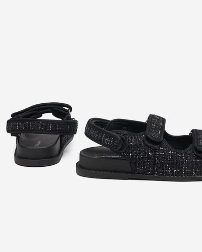 Sandales noires en tissu pour femme Desotty - Footwear