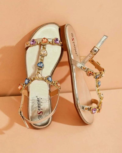 Royalfashion Sandales Selina zirconia pour femme