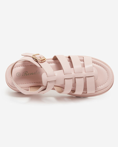 OUTLET Sandales roses pour femme sur semelle plus épaisse Gacino - Chaussures