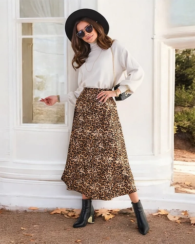 Jupe midi pour femme de Royalfashion avec motif