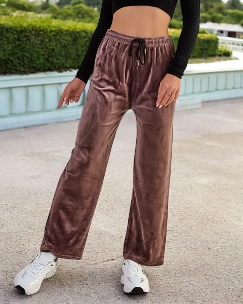 Royalfashion Pantalon de survêtement femme a'la velour