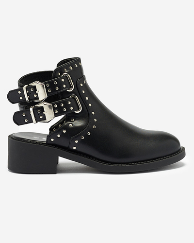 Bottes pour femmes noires avec découpes Dlagona- Footwear