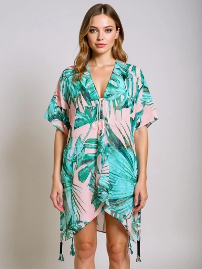 Paréo Cleandra - Robe de plage multicolore Royalfashion, col en V