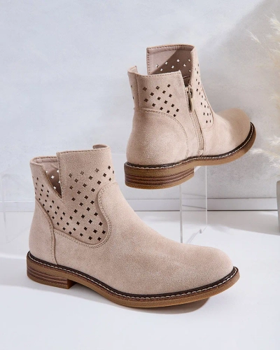 Royalfashion Bottes Rito pour femme marron clair