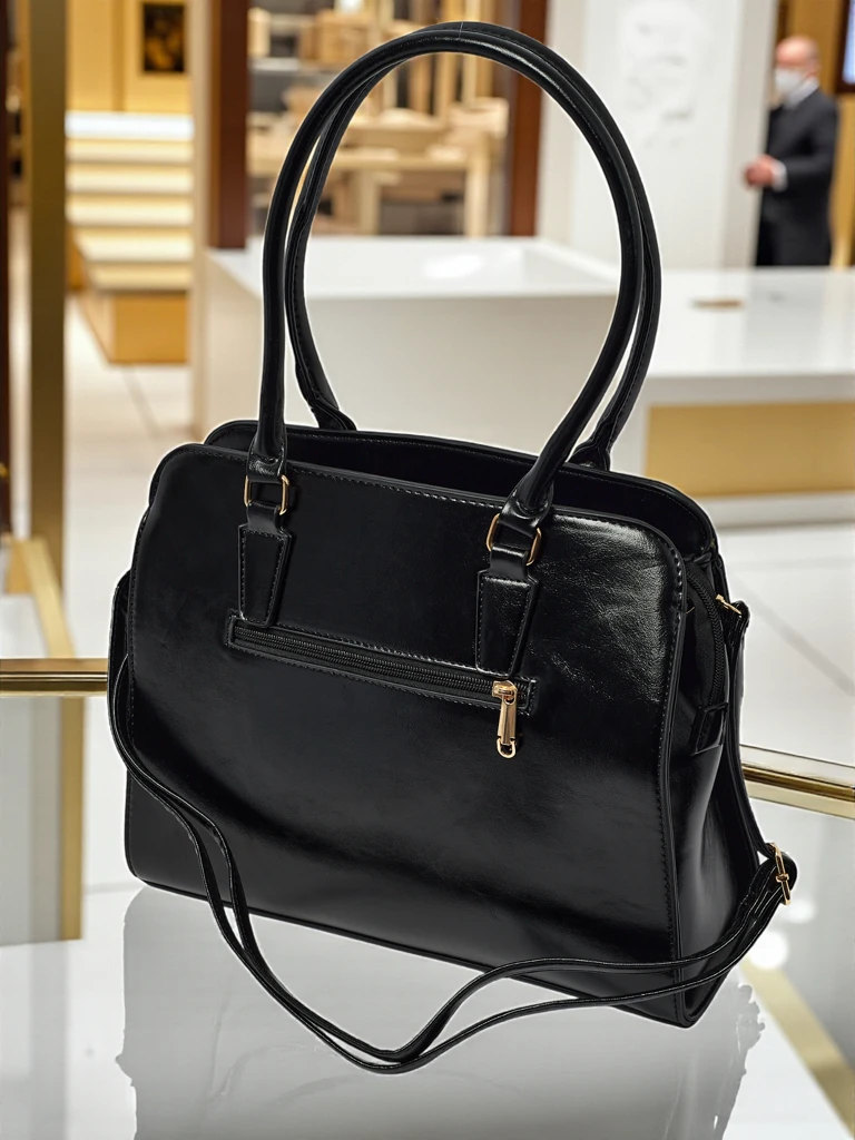 Sac à main shopper en cuir écologique gaufré Iron Lace