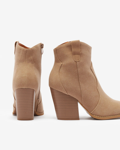 Royalfashion Bottes isolées Diva Charms beige pour femme