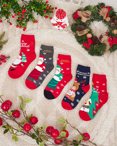Royalfashion Lot de chaussettes de Noël pour femmes 5/pack