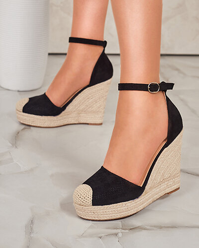 Royalfashion Noir Sandales à plateforme Meylasi pour femme