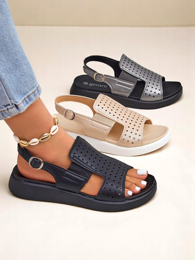 Royalfashion Sandales pour femmes à semelle épaisse BreezyStep