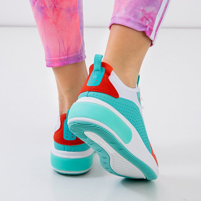 Chaussures de sport femme Tituana blanches et bleues - Footwear