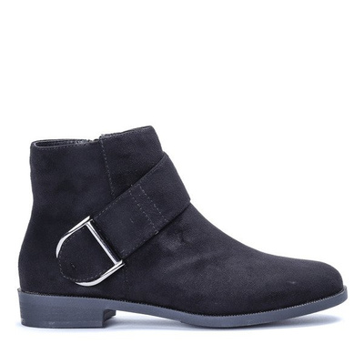 Bottes Jodhpur noires avec boucle Bianka - Chaussures 1