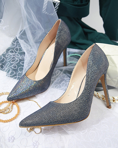 Escarpins à talon pour femme graphite holographique Soddo Footwear