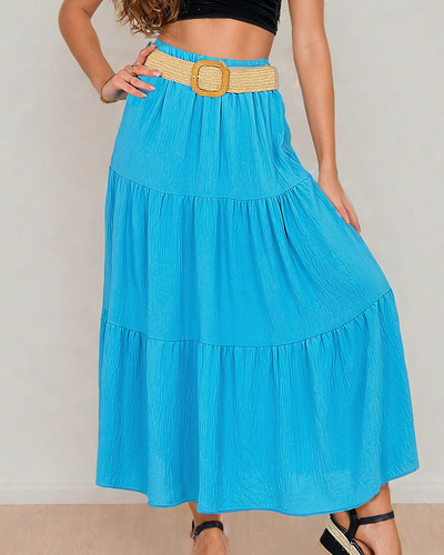 Royalfashion Jupe midi femme avec ceinture