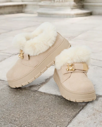 Royalfashion Bottes courtes pour femmes a'la bottes de neige Dobis