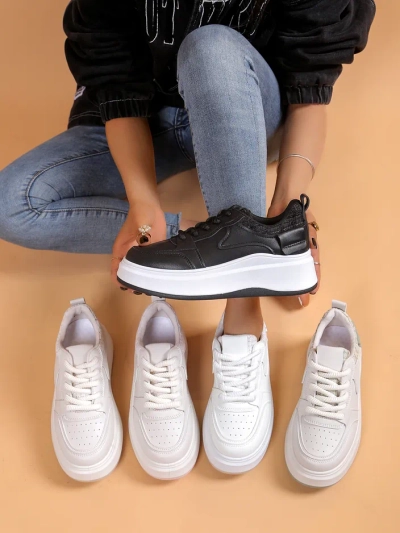 Royalfashion Baskets de sport à plateforme pour femmes Lincidi