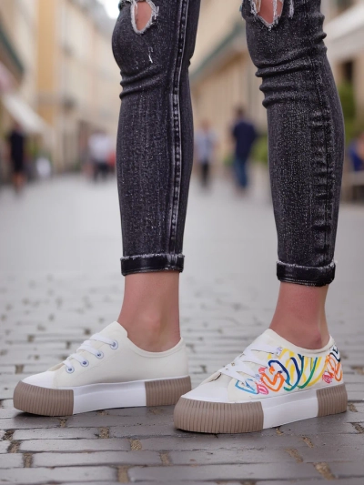 Baskets Royalfashion pour femmes avec imprimé cœur Sercess