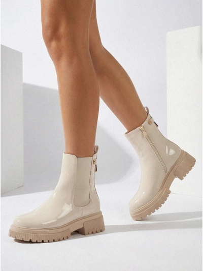 Bottines vernies pour femmes en cuir écologique Calebi