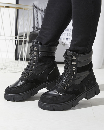 Bottes de trappeur isolées noires pour femmes Kasemi- Footwear