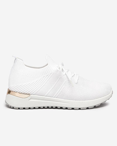 Chaussures de sport pour femmes en tissu blanc Ferroni - Chaussures